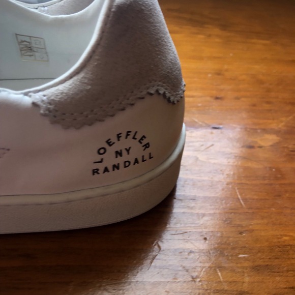 Loeffler Randall Keeley Low Top Sneakers W Size 9 White Grey Beaded Safety Pins - Picture 6 of 16